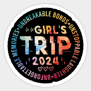 Girls Trip 2024 Womens Weekend Vacation Matching Besties Sticker